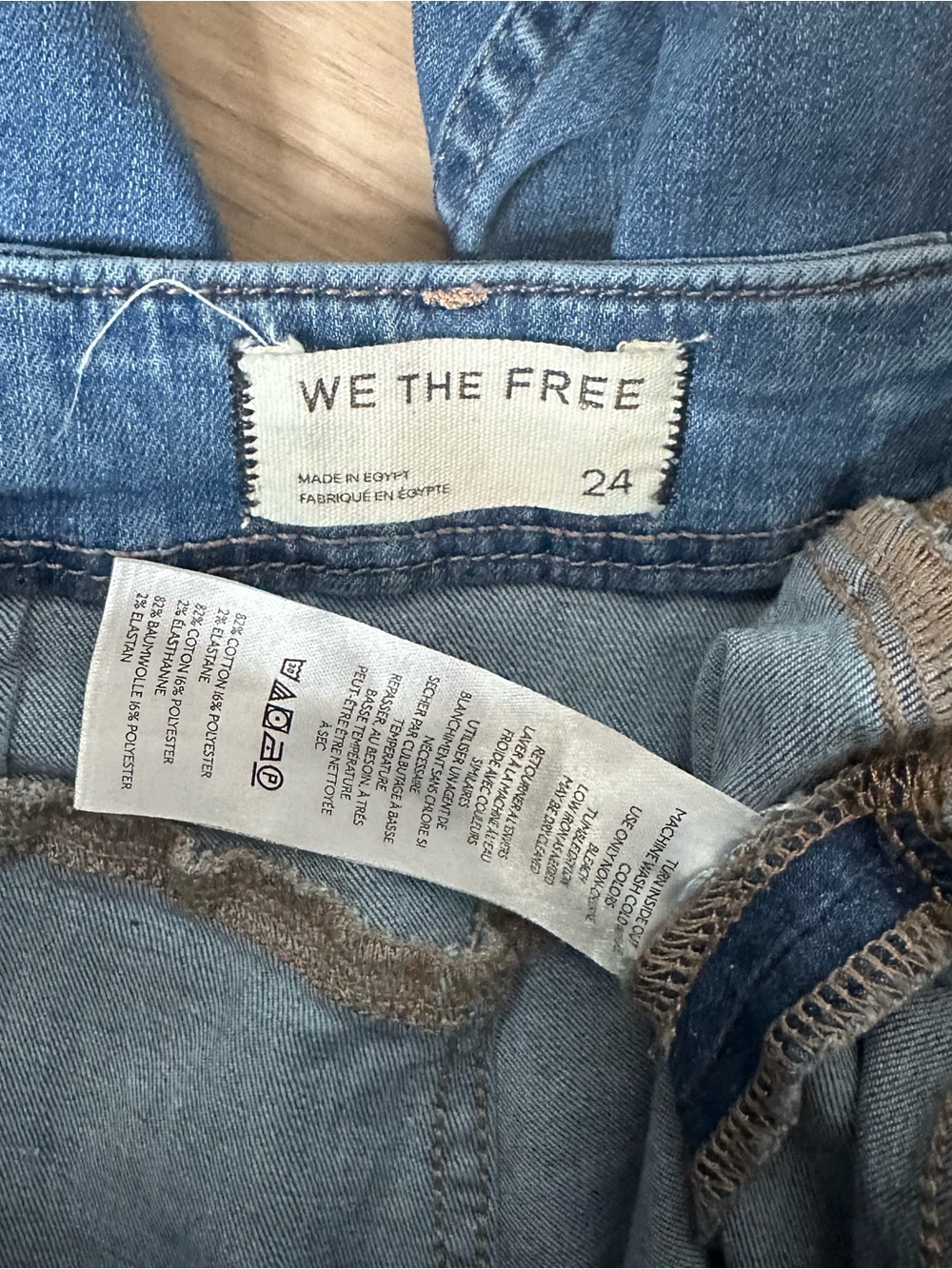 Free People We the Free Libre Front Yoke Wide Leg Slouchy Baggy Jeans Size 24 - Picture 7 of 7